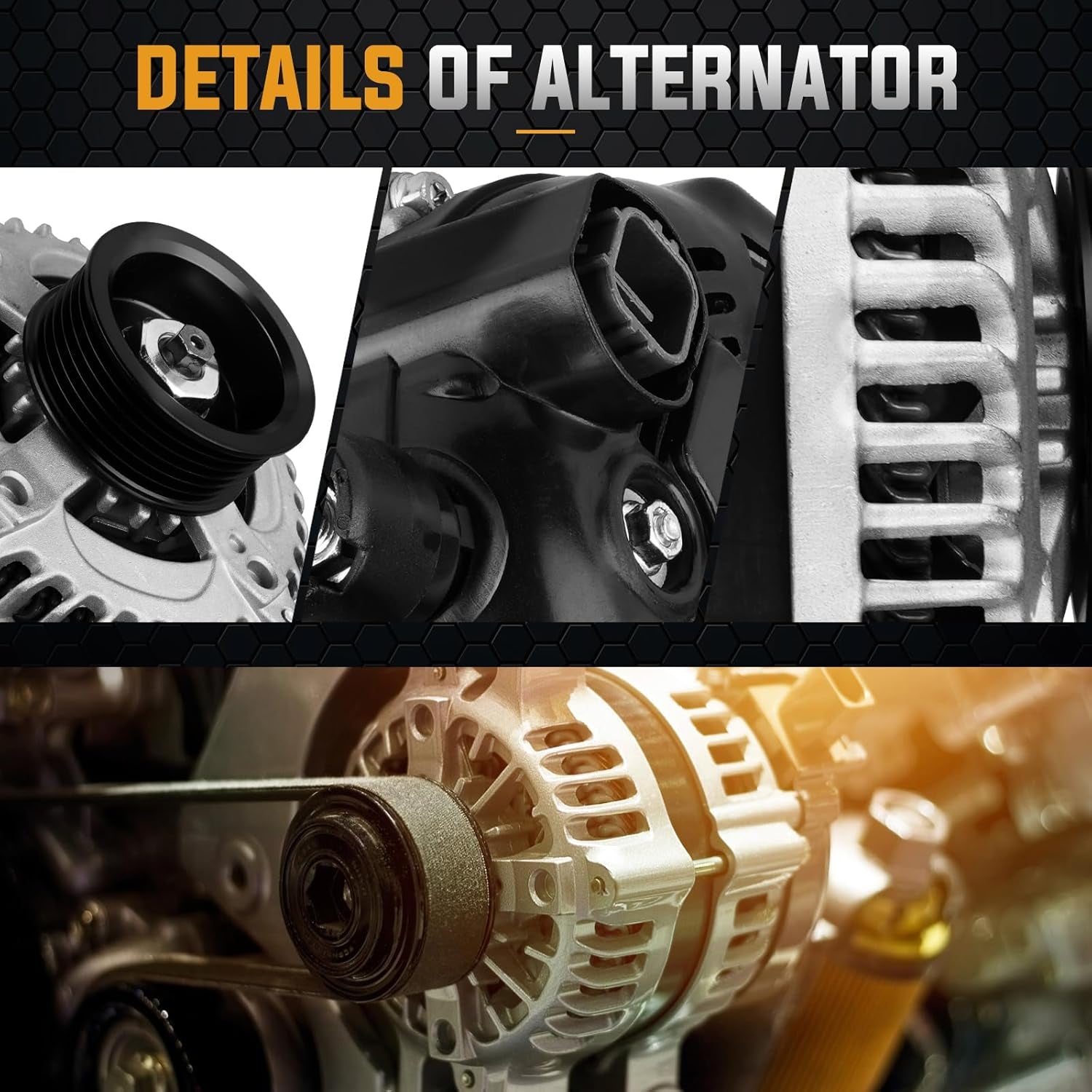 New Alternator for Honda Odyssey 3.5L 2005-2007, Pilot 3.5L 2005-2008, Ridgeline 3.5L 2006-2008, for Acura MDX 3.5L 3.7L 2003-2009, RL 3.5L 2005-2008, TL 3.2L 2004-2008 3.5L 2007-2008 Replace# 11151