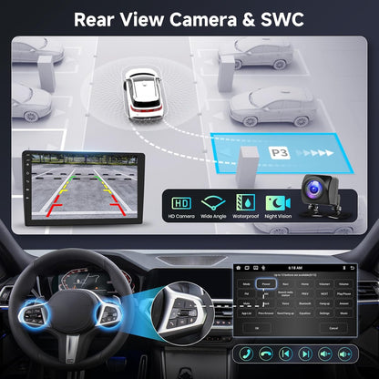 [6G+128G] 8-Core Car Radio for Toyota HILUX 2005-2014 Android Car Stereo with Bluetooth GPS, 9 Inch Touch Screen with Wireless Carplay Android Auto,Wifi USB,DSP,FM RDS