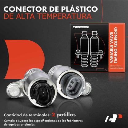 VVT Intake & Exhaust Camshaft Position Actuator Solenoid Valve Kit Compatible with Chevy GMC Equinox Malibu Cobalt HHR Terrain Buick Pontiac Saturn 2.0L 2.2L 2.4L Replaces# 12655421 12655420