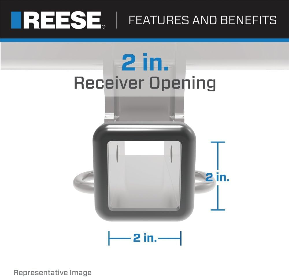 Towpower 44712 Class 3 Trailer Hitch, 2 Inch Square Receiver, Compatible with 2008-2020 Nissan Rogue except Krom and 2014-2015 Nissan Rogue Select.