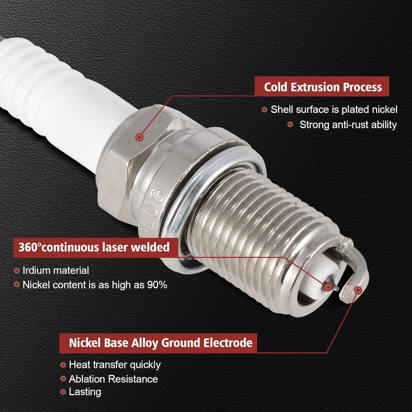 UF620 Ignition Coil Pack and Iridium Spark Plugs Set of 1 Compatible with Chevy Cruze Sonic Cruze Limited 2010-2018 (Only 1.8L) L4 Replaces#C1646, 4504