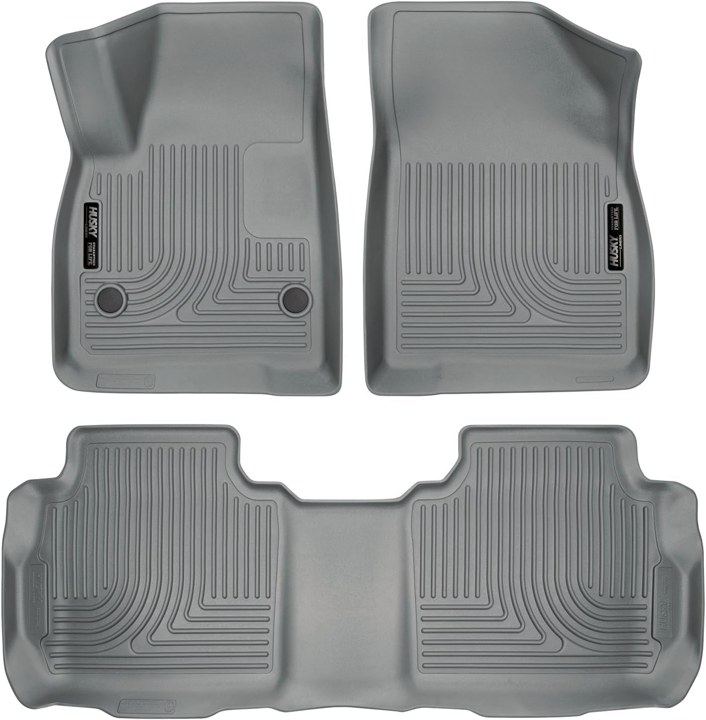 Weatherbeater Floor Mats | Fits 2019 - 2025 Chevrolet Blazer; 2017 - 2025 Cadillac XT5; 17 - 23 GMC Acadia | Front & 2Nd Row, 3-Pc Grey - 99142