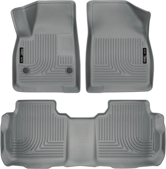 Weatherbeater Floor Mats | Fits 2019 - 2025 Chevrolet Blazer; 2017 - 2025 Cadillac XT5; 17 - 23 GMC Acadia | Front & 2Nd Row, 3-Pc Grey - 99142