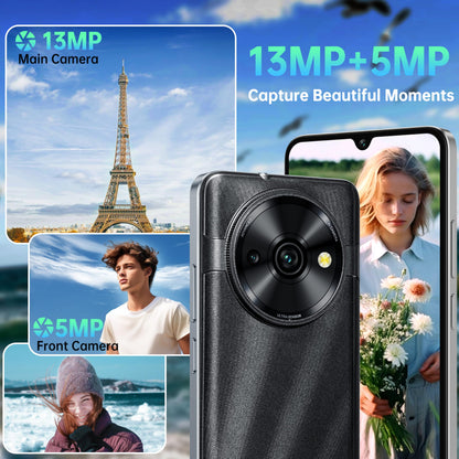 OUKITEL C59 Pro Unlocked Android Phones - 6.88”HD+ Display Android 15 10000 mAh Battery 24GB +256GB/1TB TF Cell Phone with 120LM Flashlight, NFC 13MP Camera Smartphone, OTG/Fingerprint/4G Dual SIM