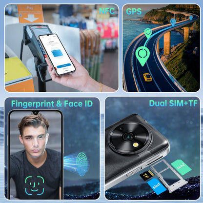 OUKITEL C59 Pro Unlocked Android Phones - 6.88”HD+ Display Android 15 10000 mAh Battery 24GB +256GB/1TB TF Cell Phone with 120LM Flashlight, NFC 13MP Camera Smartphone, OTG/Fingerprint/4G Dual SIM