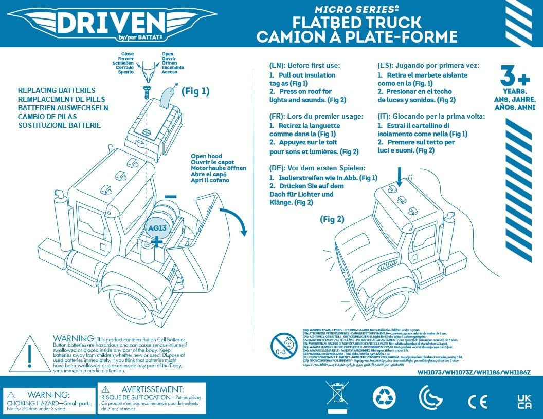 – 7-Inch Flatbed Truck Toy with Lights & Sounds, Movable Parts, Construction Vehicle for Boys & Girls, Durable Design, Realistic Details, Gift 3+ Years Toy for Kids