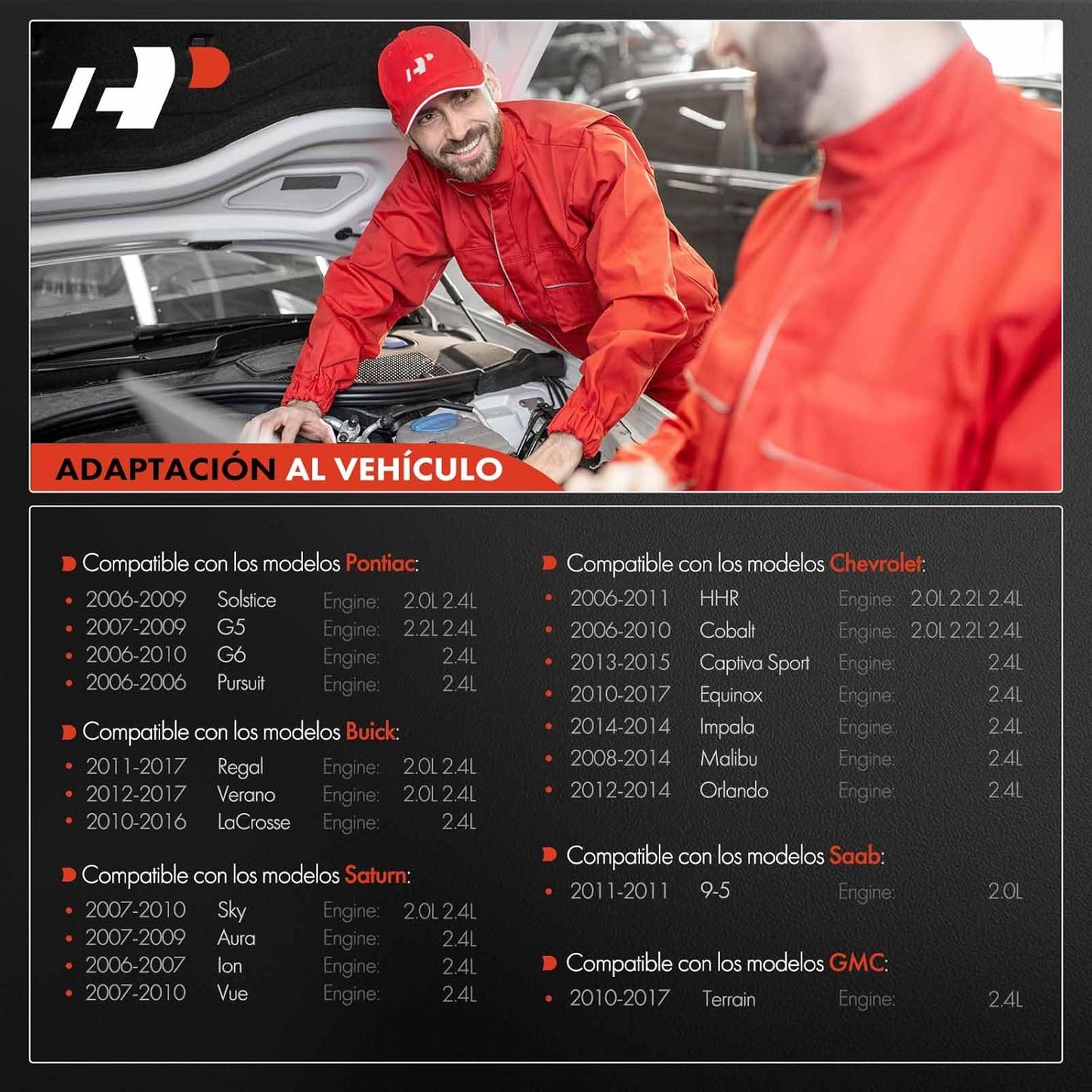 VVT Intake & Exhaust Camshaft Position Actuator Solenoid Valve Kit Compatible with Chevy GMC Equinox Malibu Cobalt HHR Terrain Buick Pontiac Saturn 2.0L 2.2L 2.4L Replaces# 12655421 12655420