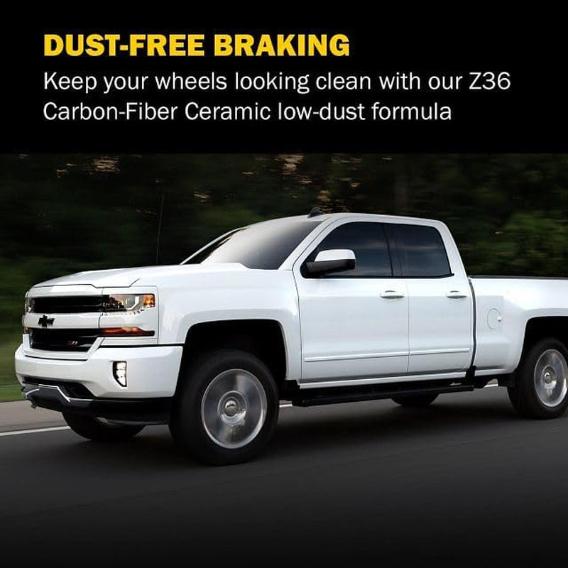 Z36-784 Front Truck and Tow Z36 Carbon-Fiber Ceramic Brake Pads for Cadillac Deville | Chevy Avalance Express Silverado Suburban | GMC Savana Sierra Yukon XL, Yukon Denali | Hummer H2