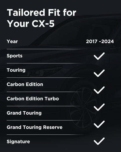 ® for Mazda CX5 Floor Mat 4 PCS, All Weather Floor Liners Custom Fit for Mazda CX-5 2025 2024 2023 2022 2021 2020 2019 2018 2017 Full Set Front Rear Cargo Seat for CX5 Accessories