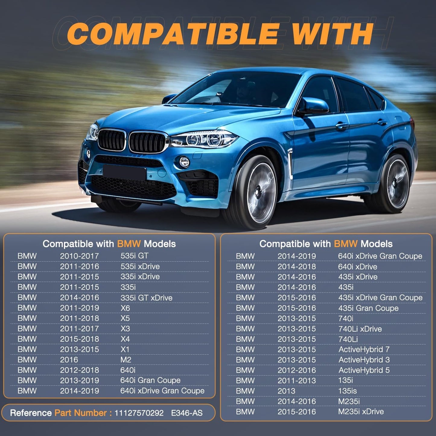 N55 Engine Valve Cover Gasket Kit for BMW 135I 335I 435I 535I 640I 740I 2011 2012 2013 2014 2015 2016 2017 2018 2019, for Activehybrid 2012-2016, X1 X3 X4 X5 X6 2011-2019, 3.0L