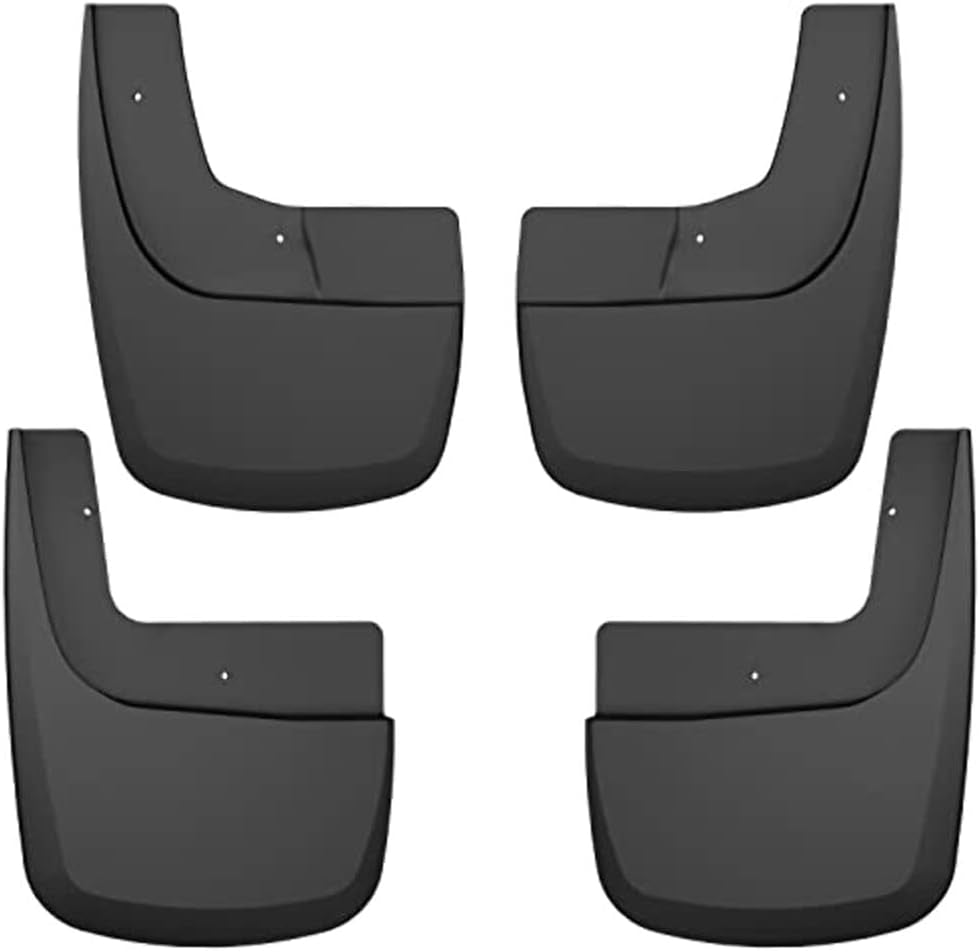— Front & Rear Mud Guards | Fits 2021-2024 Ford F-150 Raptor Super Crew Cab, Black, 4 Pcs. | 58536