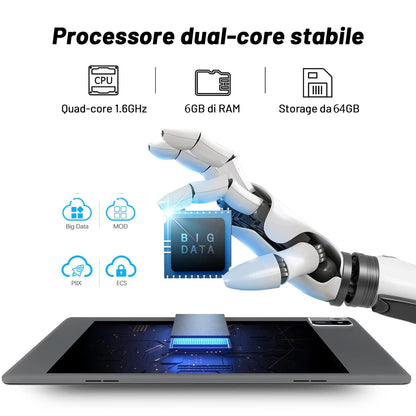 2025 NEW MB1001 Tablets 10.1" 1080P HD Display 2MP+5MP Camera 6GB RAM 64GB ROM 128GB Expandable 5000mAh Battery Android13 Pad PC