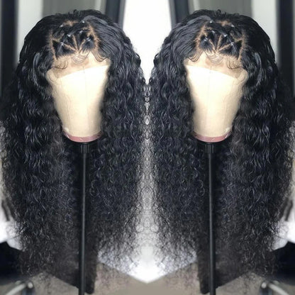 32 34 36Inch Deep Wave 13x4 13x6 Lace Frontal Wig Lace Front Human Hair Wigs For Women 180% Deep Curly Brazilian Human Hair Wig
