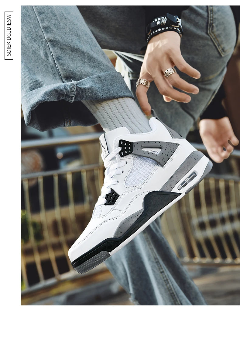 New high-top anti-slip board shoes student casual sports shoes men's practical basketball shoes and youth training shoes