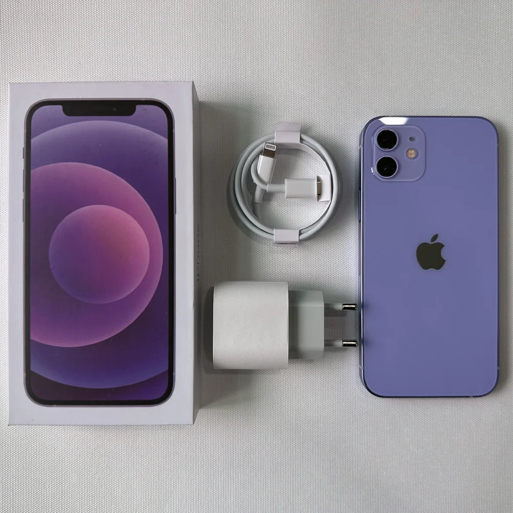 Original iPhone 12 5G Mobile Phone 64/128GB IOS A14 Bionic Hexacore 6.1'' Dual 12MP Super Retina XDR OLED IOS Cellphone