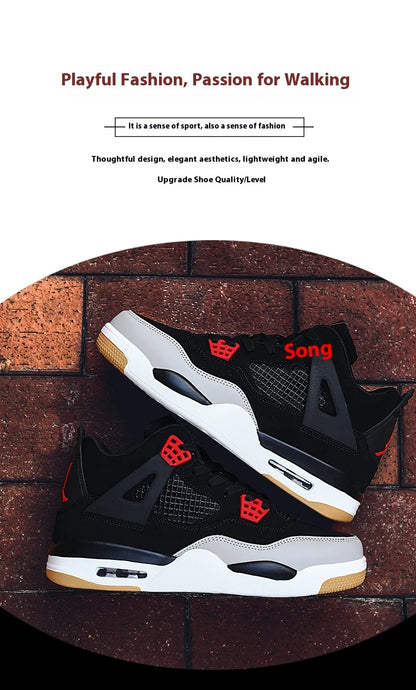 New high-top anti-slip board shoes student casual sports shoes men's practical basketball shoes and youth training shoes
