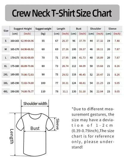 American Trendy Brand Cotton Short-sleeved T-shirt Men's and Women's 2025 Summer Casual Crew Neck T-shirts Tops