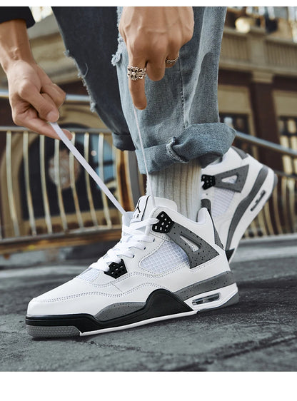 New high-top anti-slip board shoes student casual sports shoes men's practical basketball shoes and youth training shoes