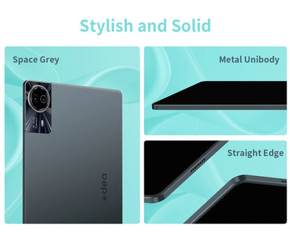 Odea S11 Tablet, 11 Inch Tddi, Android 14, (6+10)16Gb Ram, 256Gb Rom, 4g Lte, 8000Mah, 1920X1200, Unisoc T606, 8 Cores, Mali-G57, 5g Wifi, Gps, Sim Slots*2, Tf up to 1Tb, for Netflix Widevine L1