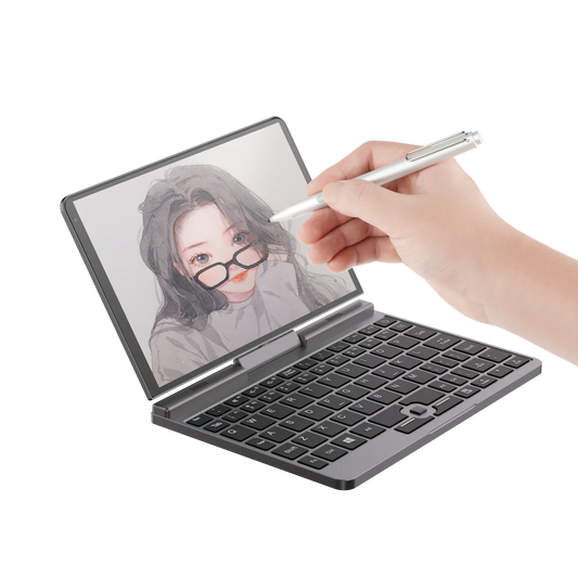 12th Generation Mini Laptop Intel N100 Quad-Core 8-inch Touch Screen Type-C Charging Port for Office and Entertainment Portable