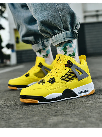 New high-top anti-slip board shoes student casual sports shoes men's practical basketball shoes and youth training shoes