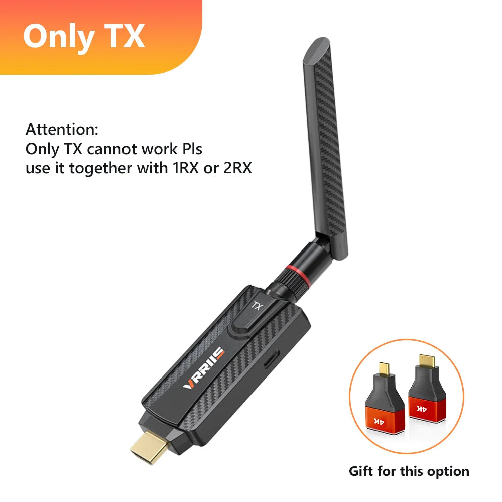 200M Wireless Hdmi Video Transmitter and Receiver 5G Mini Extender TV Stick for Conference, Office, Projector and Home Camera