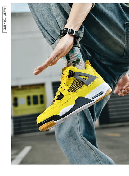 New high-top anti-slip board shoes student casual sports shoes men's practical basketball shoes and youth training shoes