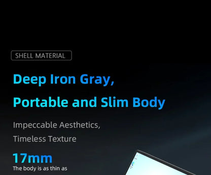 AKPAD 15.6"+7" Dual Screen Laptop Computer, Intel 12th N95 32GB/16GB DDR4 RAM, RGB Backlit Keyboard 7" Touch Screen Notebook PC