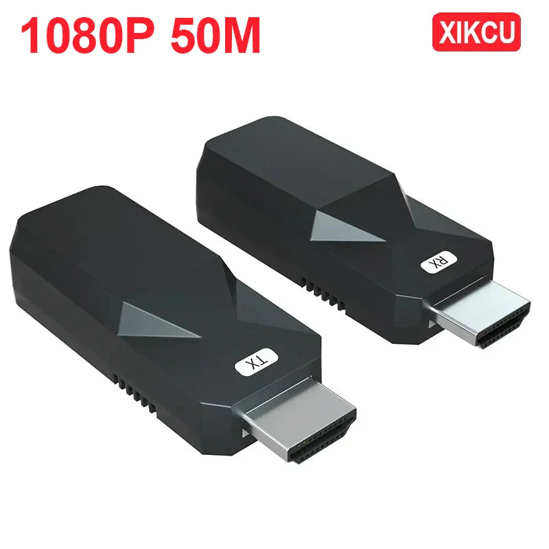 50M HDMI-Compatible Wireless Video Transmitter and Receiver Extender Display Adapter Cable Screen Mirror for Camera PC To TV