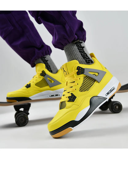 New high-top anti-slip board shoes student casual sports shoes men's practical basketball shoes and youth training shoes