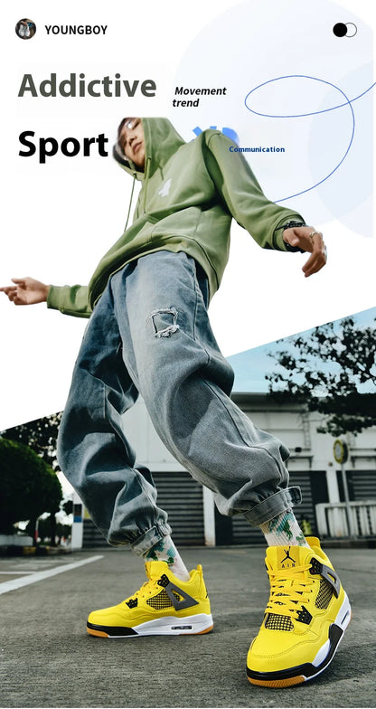 New high-top anti-slip board shoes student casual sports shoes men's practical basketball shoes and youth training shoes