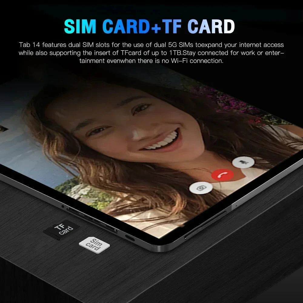 2025 New Original Pad 6S Pro Snapdragon 8gen2 Tablet Android 14 11Inch HD 16GB+1TB 20000mAh 5G Dual SIM Bluetooth WIFI Tables PC