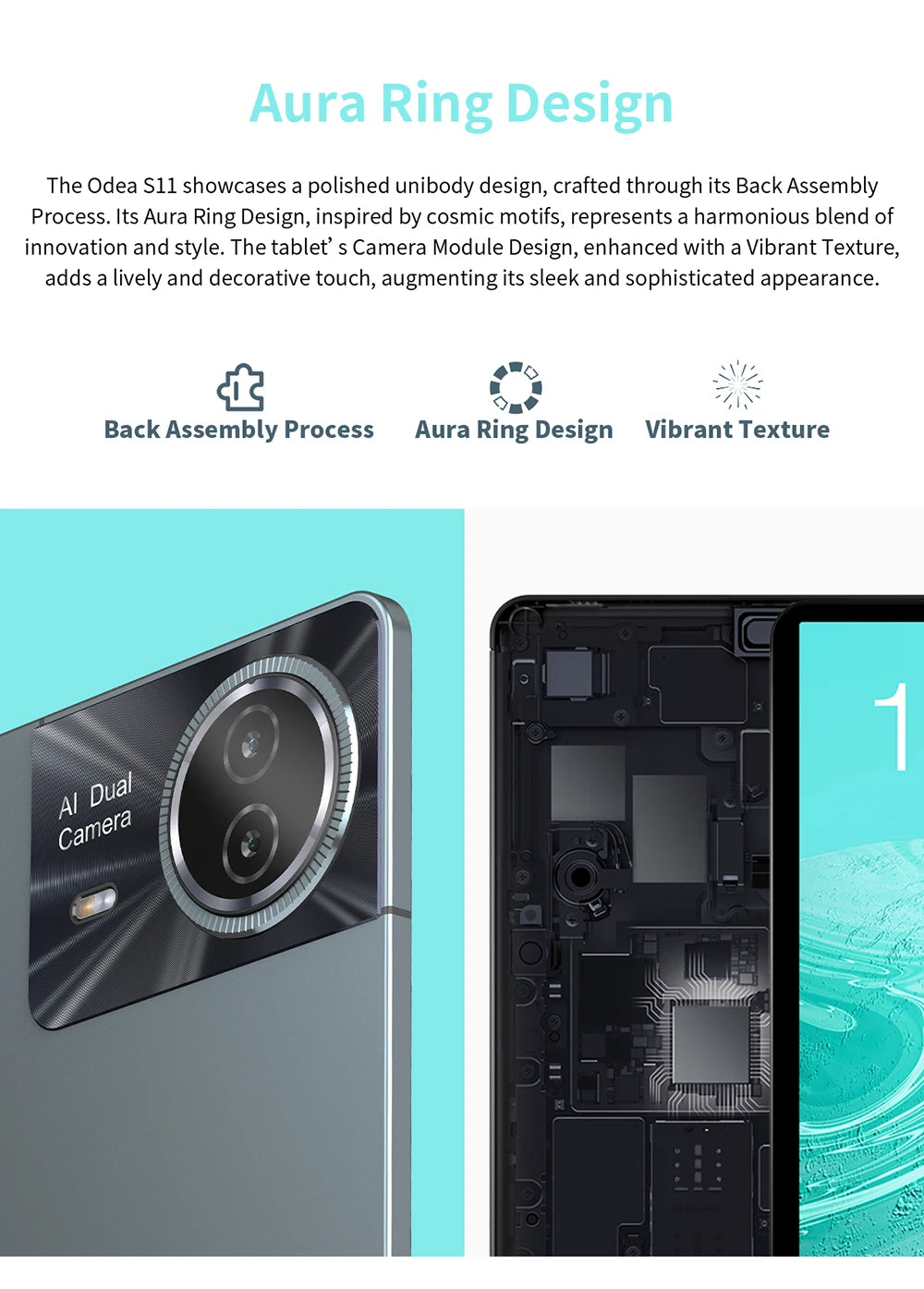 Odea S11 Tablet, 11 Inch Tddi, Android 14, (6+10)16Gb Ram, 256Gb Rom, 4g Lte, 8000Mah, 1920X1200, Unisoc T606, 8 Cores, Mali-G57, 5g Wifi, Gps, Sim Slots*2, Tf up to 1Tb, for Netflix Widevine L1