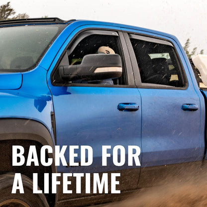 [AVS] In-Channel Rain Guards for 2015 - 2024 Ford Edge | Window Vent Visors, 4 Pcs. - Smoke | 194930