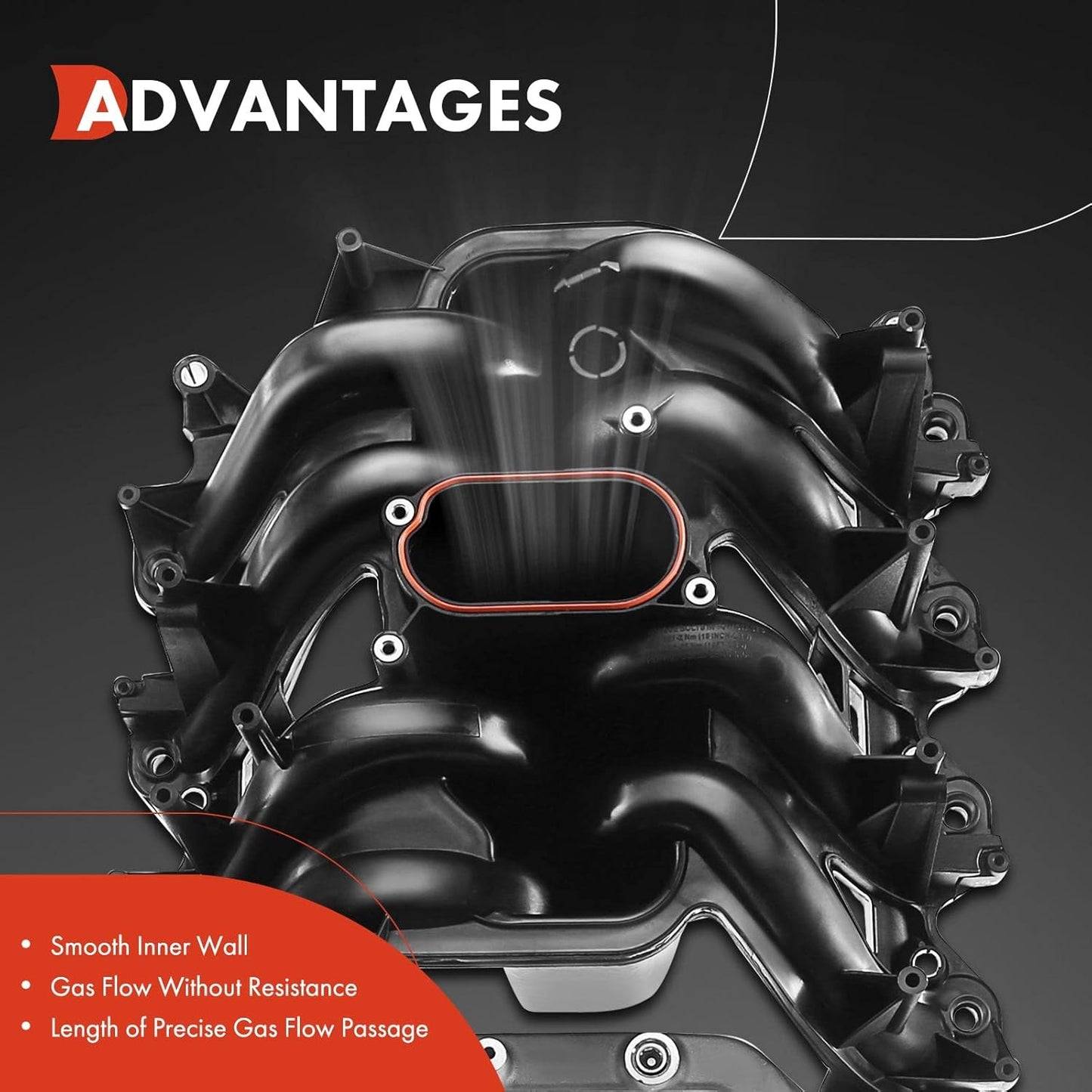 Upper Intake Manifold with Gaskets Thermostat Kits Compatible with Ford E/F Series, E150, E250, E350, E450, F150, F250, F350, Excursion, Expedition, 5.4L V8, Replace# 2L1Z-9424-AA