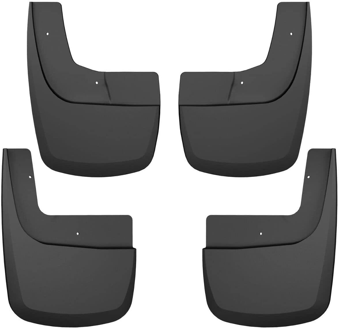 — Front & Rear Mud Guards | Fits 2021-2024 Ford F-150 Raptor Super Crew Cab, Black, 4 Pcs. | 58536