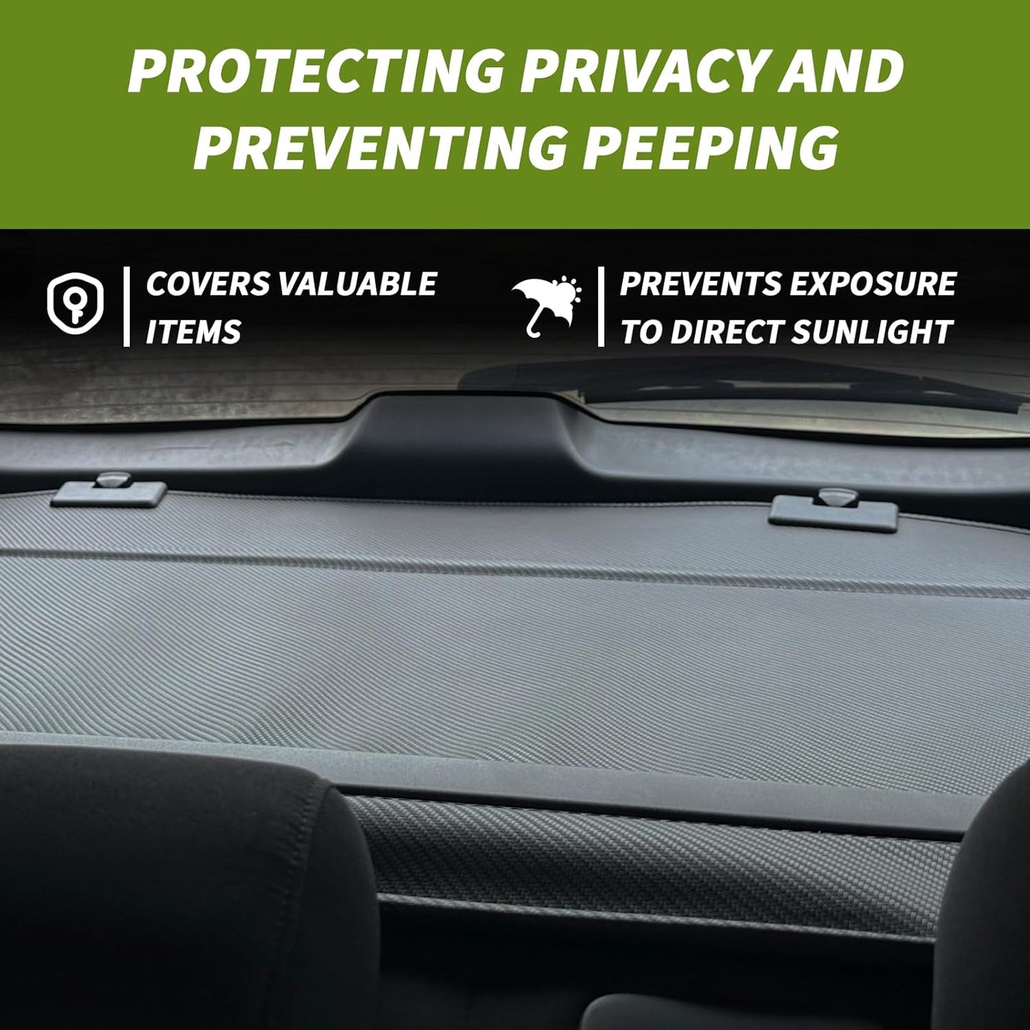 Trunk Cargo Cover for Mazda CX5 2025 2017-2024, with Carbon Fiber Texture Ends，Cx-5 Accessories, Anti-Peeping Retractable Security Shade, Privacy Screen Extra Cover