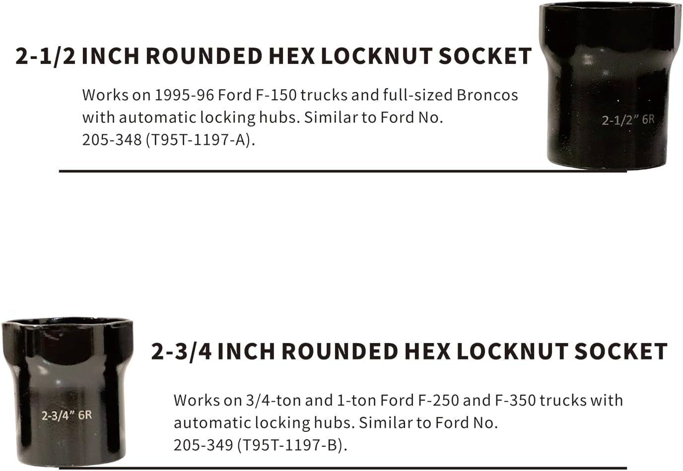 Wheel Bearing Locknut Socket Set 7 Piece Wheel Bearing Lock Nuts Removal and Installation Tool Kit 1/2 Inch Drive SAE and Metric 6-Point Axle Nut Socket Compatible with Dodge, Ford and Toyota