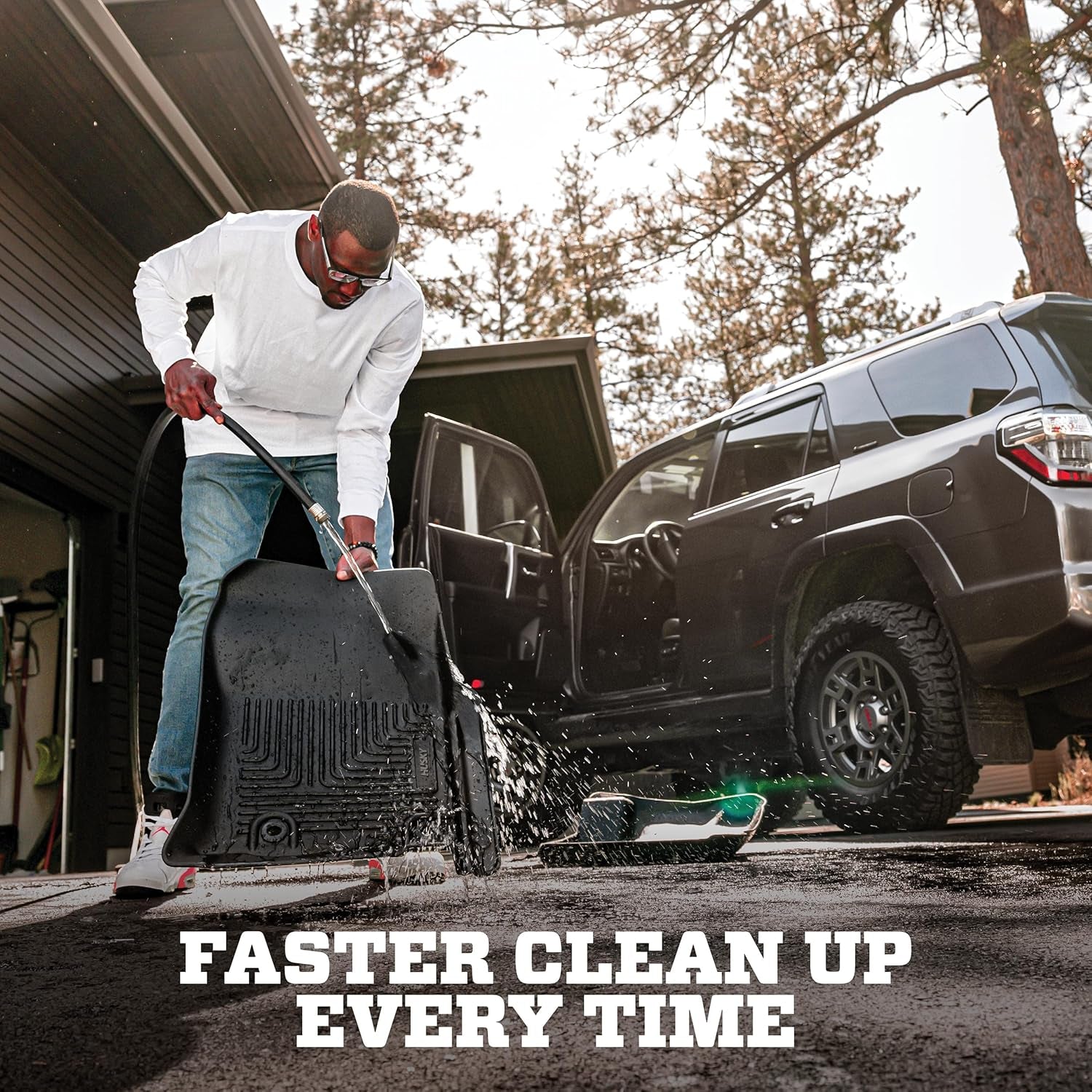 X-Act Contour Floor Mats | Fits 2022-2025 Ford Maverick (Ecoboost Gas Model Only) | 2Nd Row, 1-Pc Black - 51761