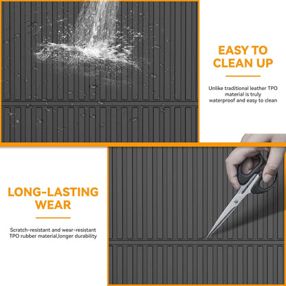 Trunk Cargo Liner Mat Tray Fit for Mazda CX-5 2017 2018 2019 2020 2021 2022 2023 2024 All Weather Rear Trunk Carpet Interior CX5 Accessories Waterproof Custom Fit Odorless TPE (Black)