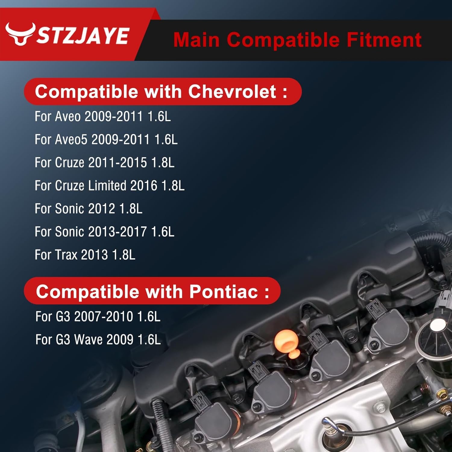 UF620 Ignition Coil &4504 Iridium Spark Plug Set of 4 Pack Compatible with Chevy Aveo 2009-2011,For Aveo5 2009-2011,For Cruze 2011-2015,For Cruze Limited 2016 Coil Pack
