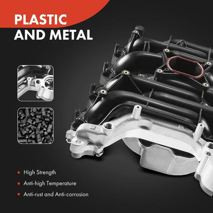 Upper Intake Manifold with Gaskets Compatible with Ford Crown Victoria 96-00, Mustang 96-98, Thunderbird 96-97 & Lincoln Town Car 96-00 & Mercury Grand Marquis 96-00, Cougar 96-97, 4.6L V8