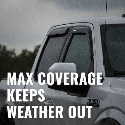 [] outside Mount Rain Guards for 92-11 Mercury Grand Marquis (Excl. Landau Roof); 98-11 Ford Crown Vic Short Rears; 03 Mercury Marauder | Window Vent Visors, 4 Pcs. - Smoke | 94228
