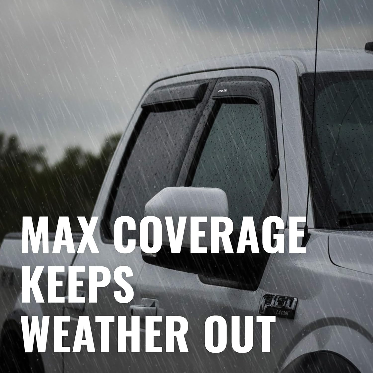 [AVS] outside Mount Rain Guards for 2017 - 2025 Jeep Compass (New Body Style) | Window Vent Visors, 4 Pcs. - Smoke | 94346