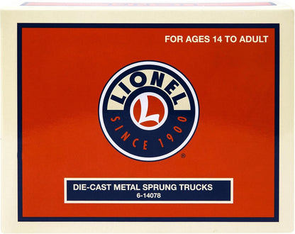 O Gauge Die Cast Metal Sprung Trucks 2-Pack Model Train Parts Accessory