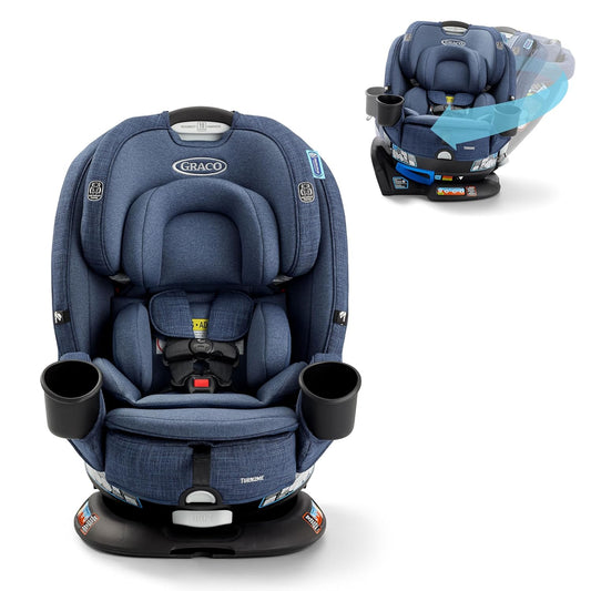 Turn2Me 3-In-1 Rotating Convertible Car Seat, Brighton, Rear-Facing Rotation, Forward-Facing Mode, Highback Booster up to 100 Lbs, Adjustable Headrest & Harness, Steel Reinforced Frame