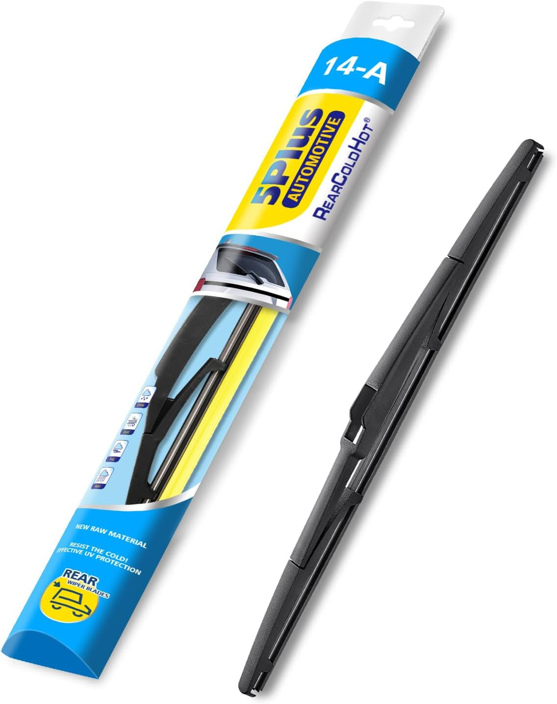 ® 14 Inch Rear Wiper Blade Replacement for Jeep Cherokee 2023-2017/Mazda CX-5 2013-2024 CX-9 2007-2023/Hyundai Tucson 2016-2020 Nexo 2021-2024/Chrysler Pacifica 2017-2024 Mute OEM Quality