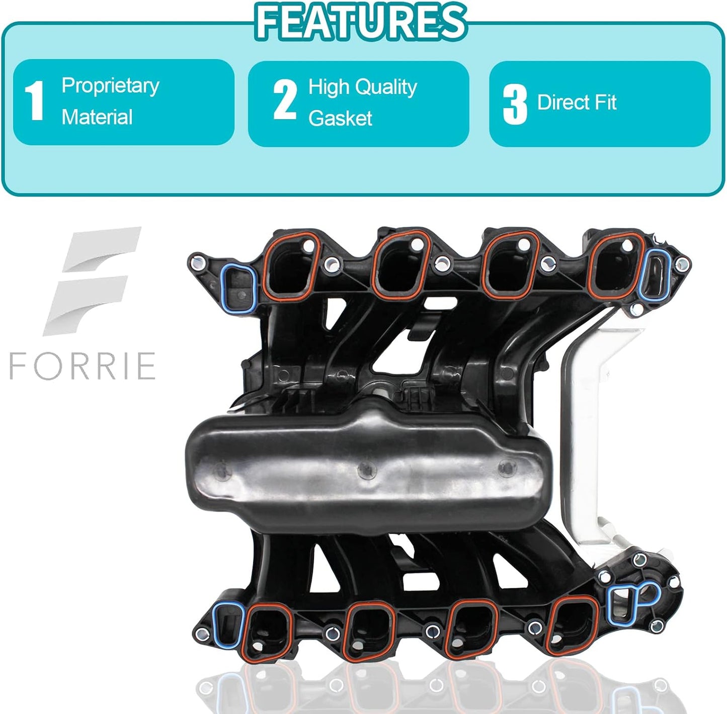 Upper Intake Manifold Compatible with 615-188, 5.4L Ford E-150,Club Wagon, E-250, E-350, E-450, F-150, F-250 Super Duty, F-350, Econoline, Excursion, Expedition. Exclude Coolant Heated Pcv