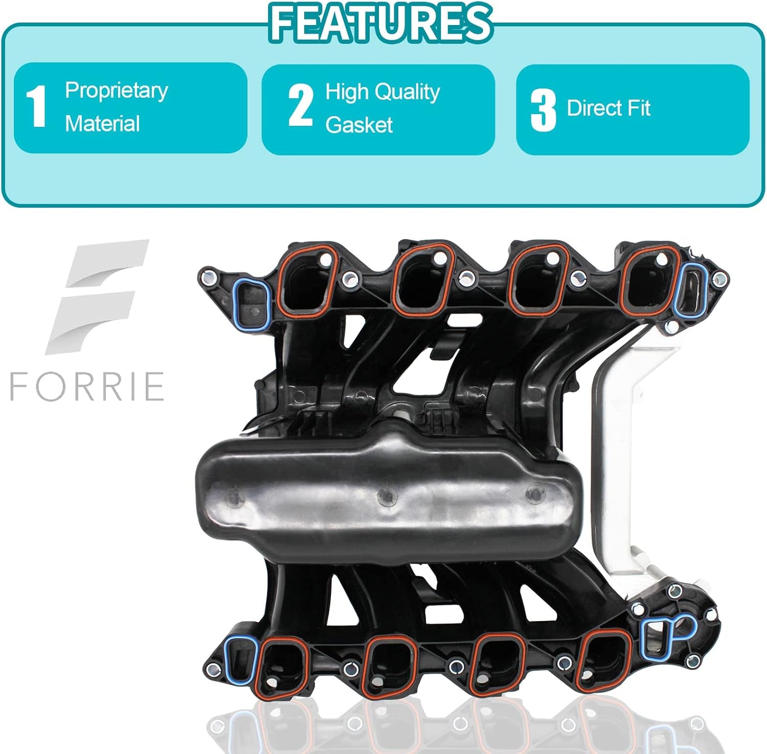 Upper Intake Manifold Compatible with 615-188, 5.4L Ford E-150,Club Wagon, E-250, E-350, E-450, F-150, F-250 Super Duty, F-350, Econoline, Excursion, Expedition. Exclude Coolant Heated Pcv