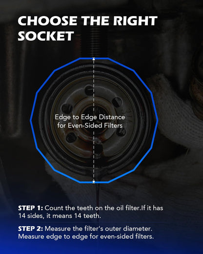 Oil Filter Wrench Set, 10Pc Oil Filter Socket Set, 3/8" Drive Metric Oil Filter Cap Wrench Removal Tool Kit, Low Profile Oil Filter Socket Set Compatible with Toyota VW BMW Mercedes